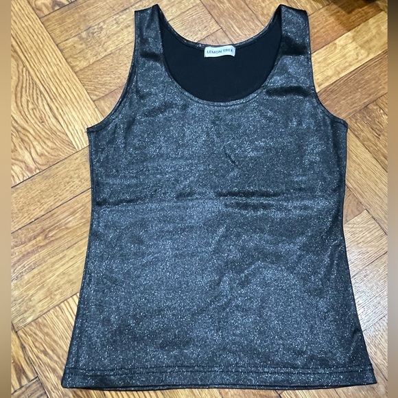Bundle of Lemon Tree Shimmery Metallic Spandex Tank Tops in EUC (SIZE S) - Picture 3 of 8